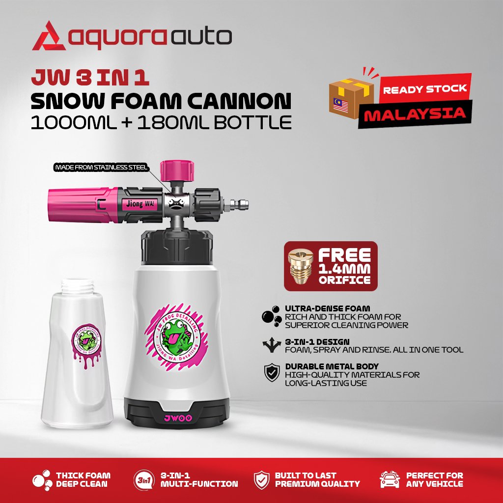 [PROMO] 3-in-1 Snow Foam Cannon | Pink (Stainless Steel)